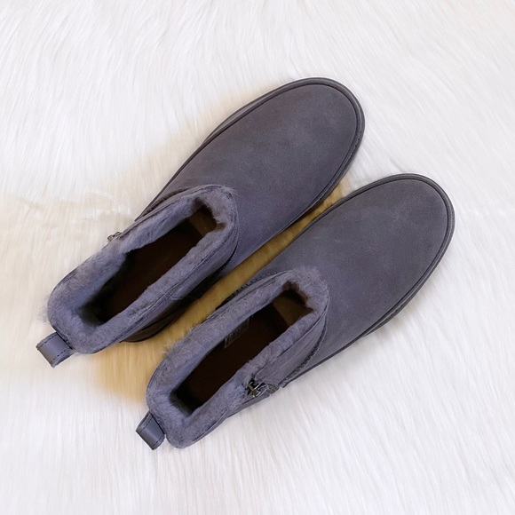 UGG Women’s Classic Zip Mini Nightfall Suede Boots - Picture 3 of 8